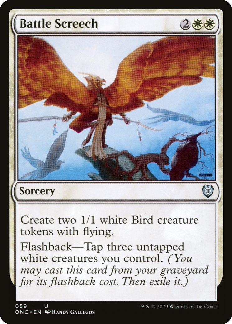 Battle Screech (ONC-059) - Phyrexia: All Will Be One Commander [Uncommon]