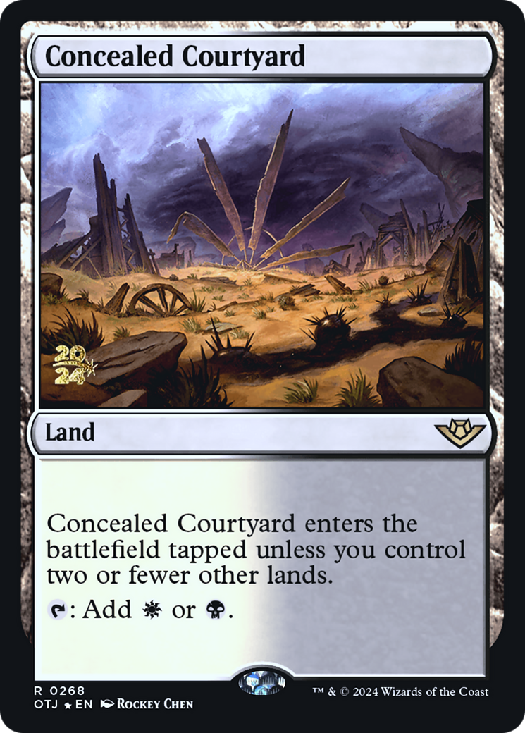 Concealed Courtyard (POTJ-268S) - Outlaws of Thunder Junction Promos Foil [Rare]