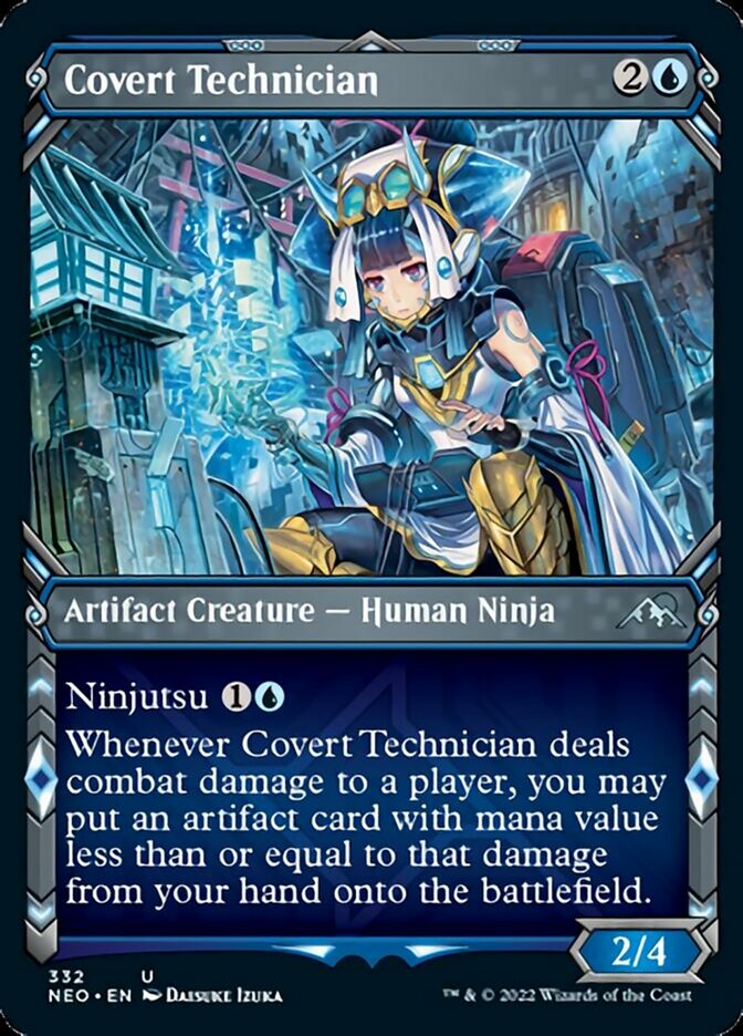 Covert Technician (NEO-332) - Kamigawa: Neon Dynasty: (Showcase) [Uncommon]