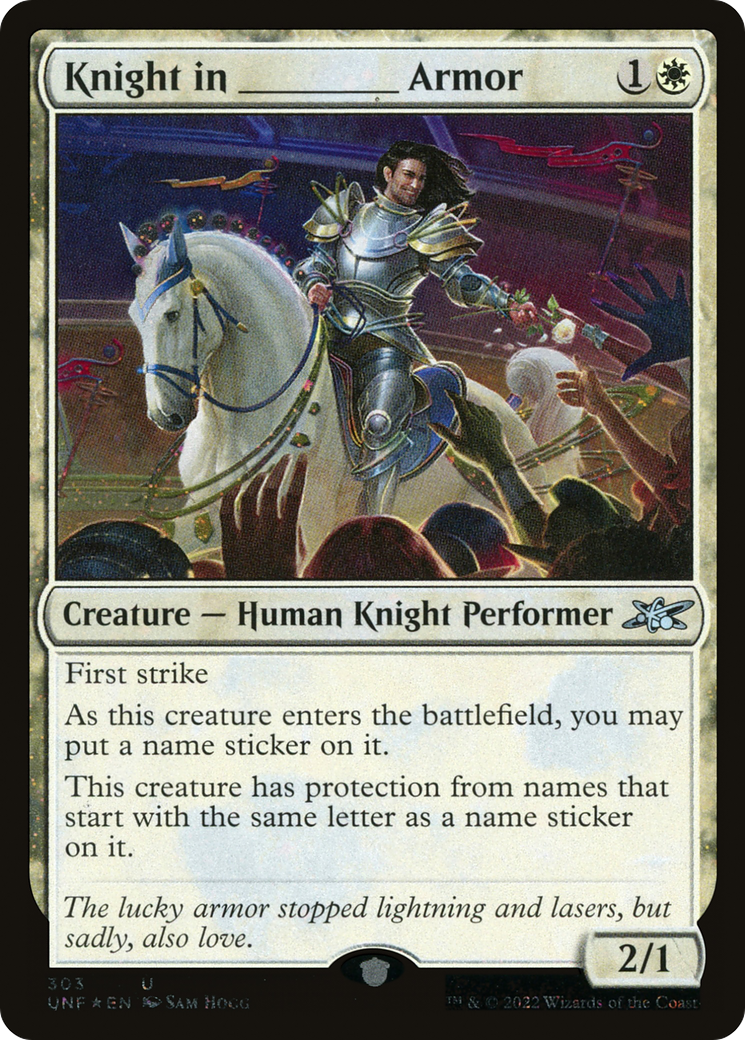 Knight in _____ Armor (UNF-303) - Unfinity Galaxy Foil [Uncommon]