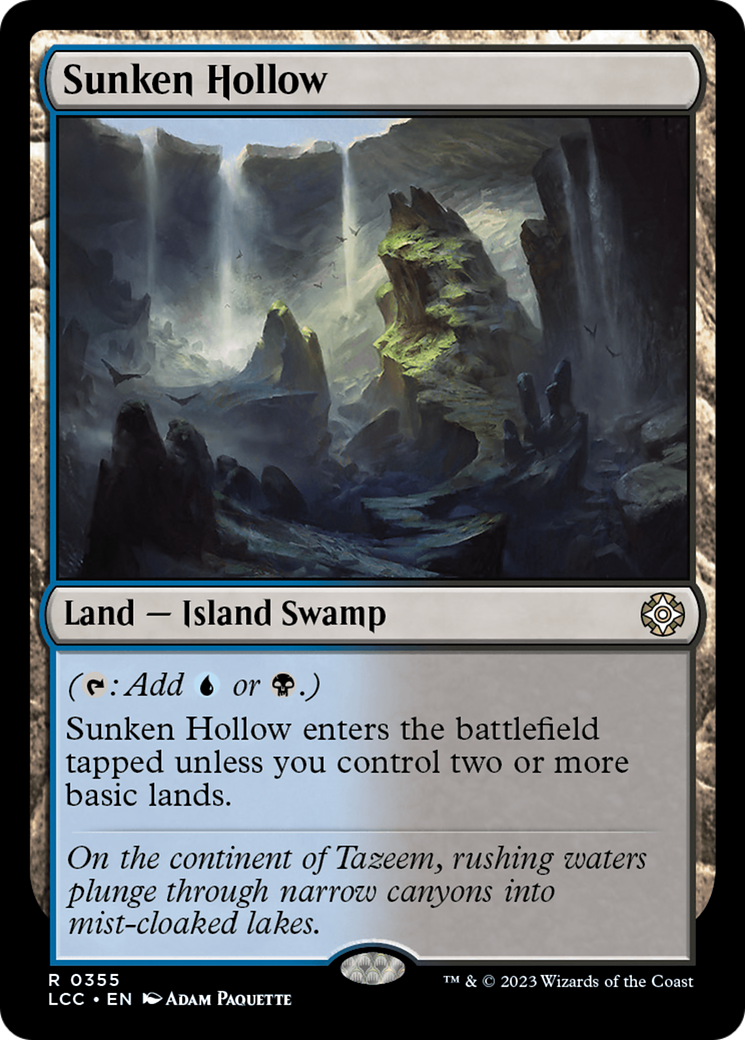 Sunken Hollow (LCC-355) - The Lost Caverns of Ixalan Commander [Rare]