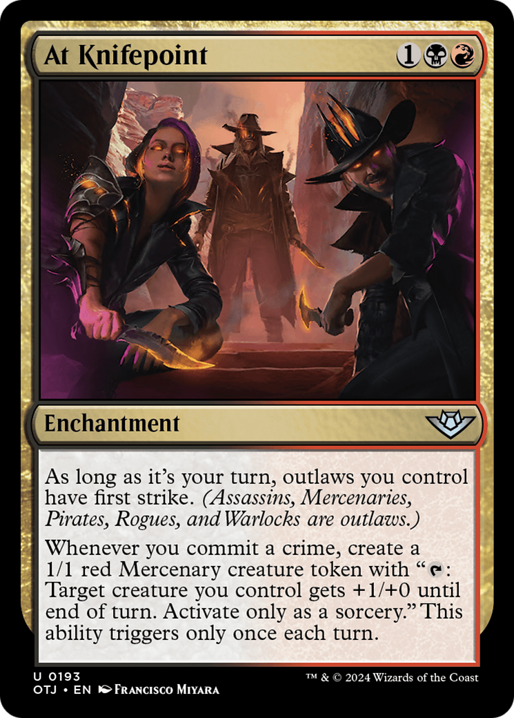At Knifepoint (OTJ-193) - Outlaws of Thunder Junction Foil [Uncommon]