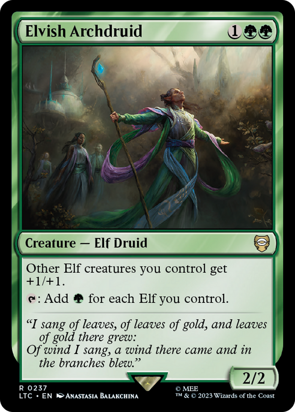 Elvish Archdruid (LTC-237) - Tales of Middle-earth Commander [Rare]