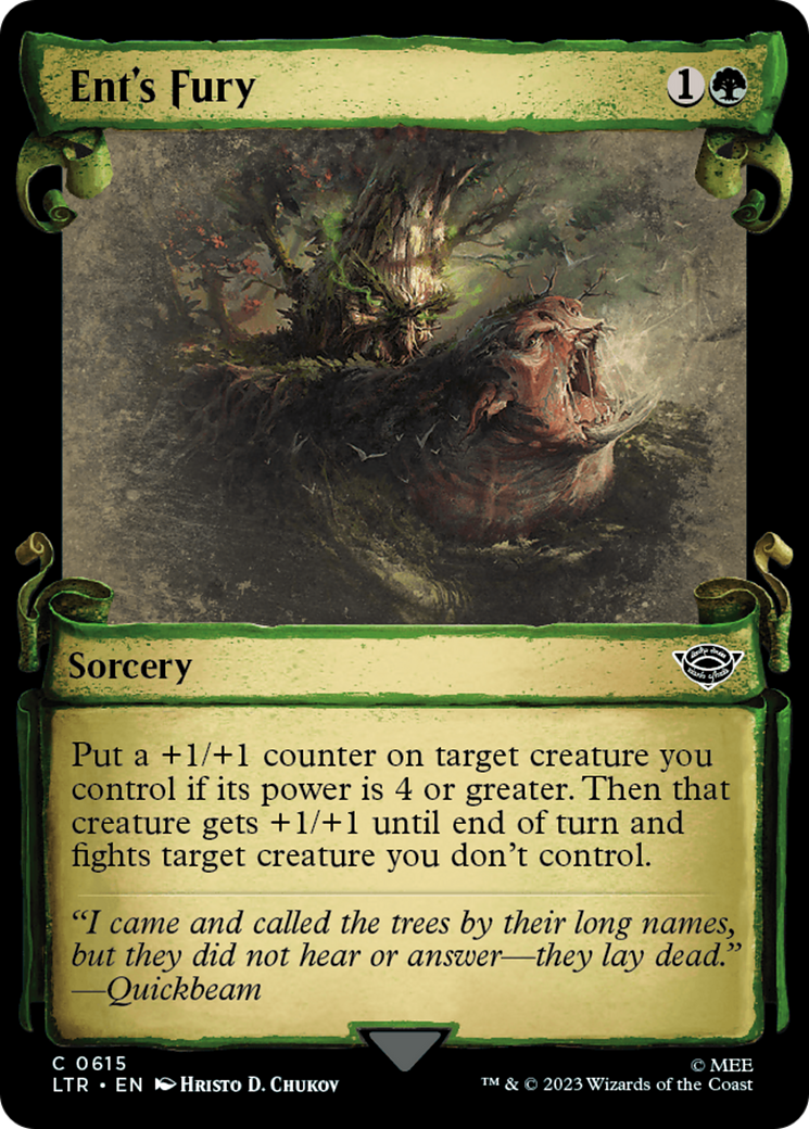 Ent's Fury (LTR-615) - The Lord of the Rings: Tales of Middle-earth: (Showcase) Scroll Foil [Common]