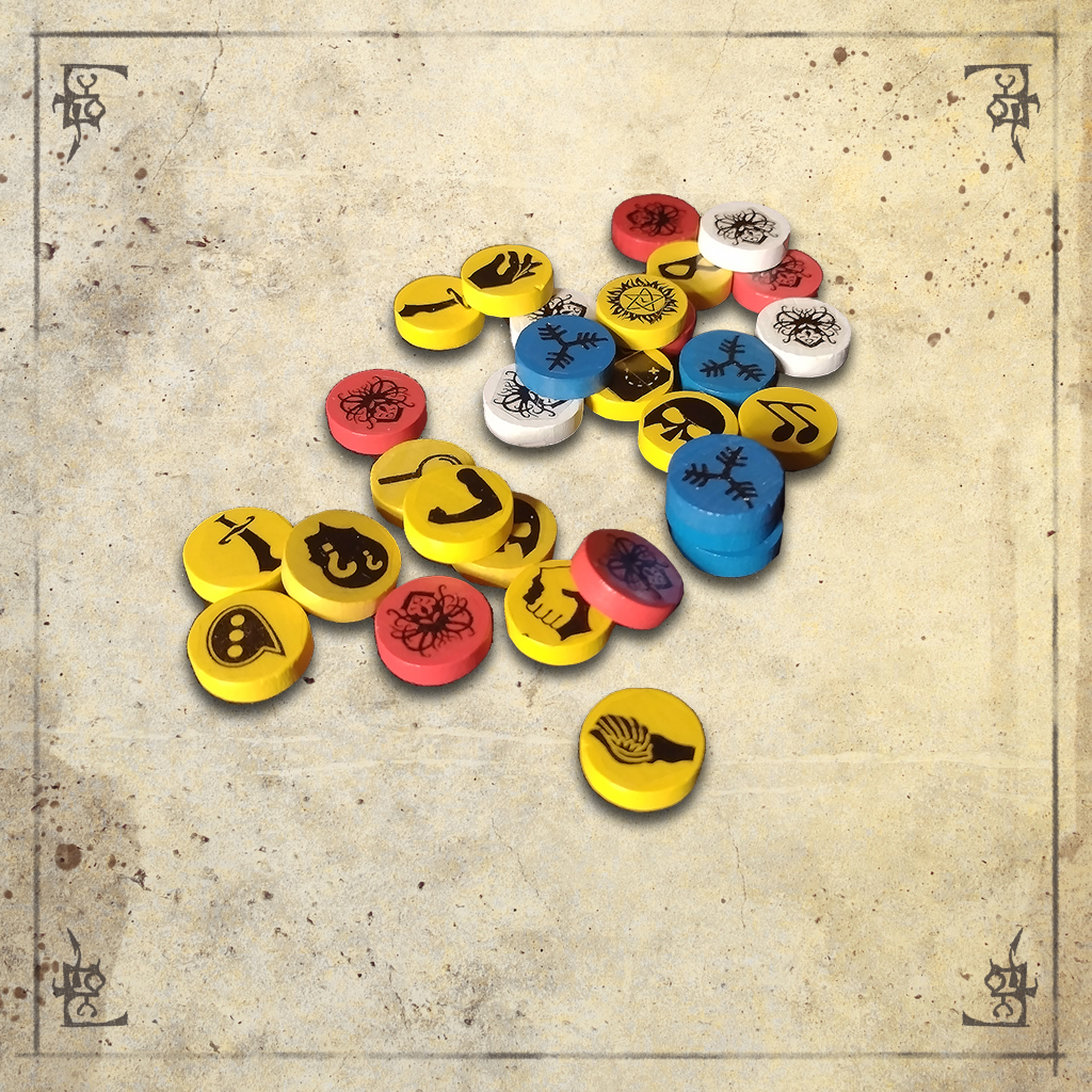 DreamEscape Wooden Token Set