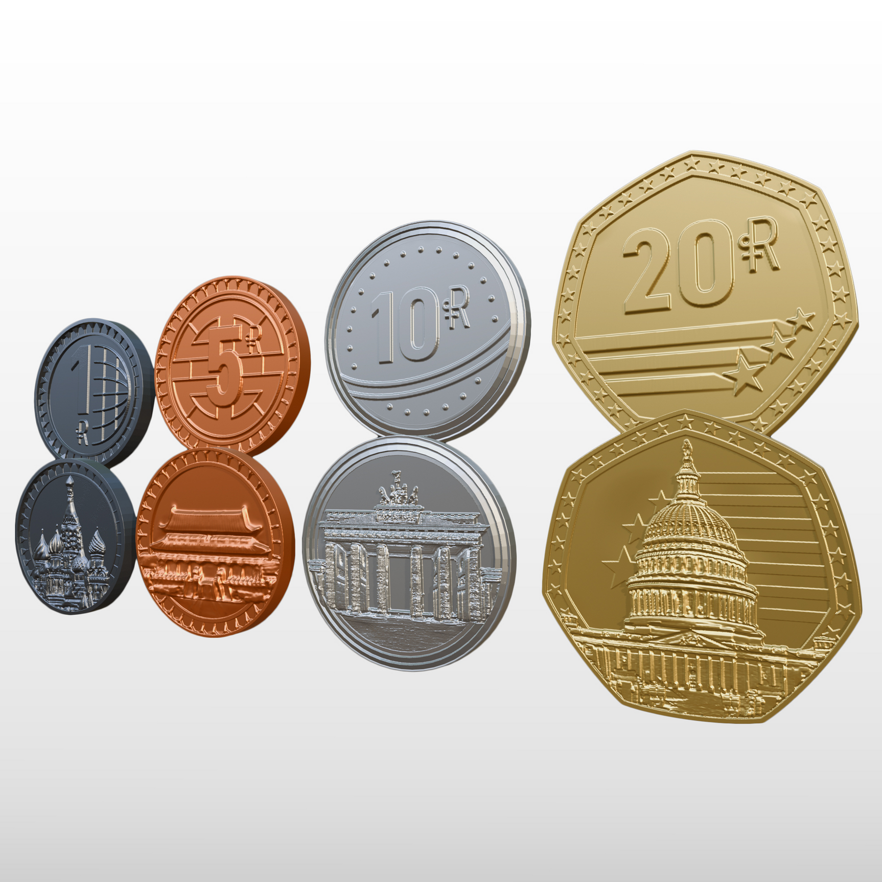 World Order: Metal Coins (85ct)