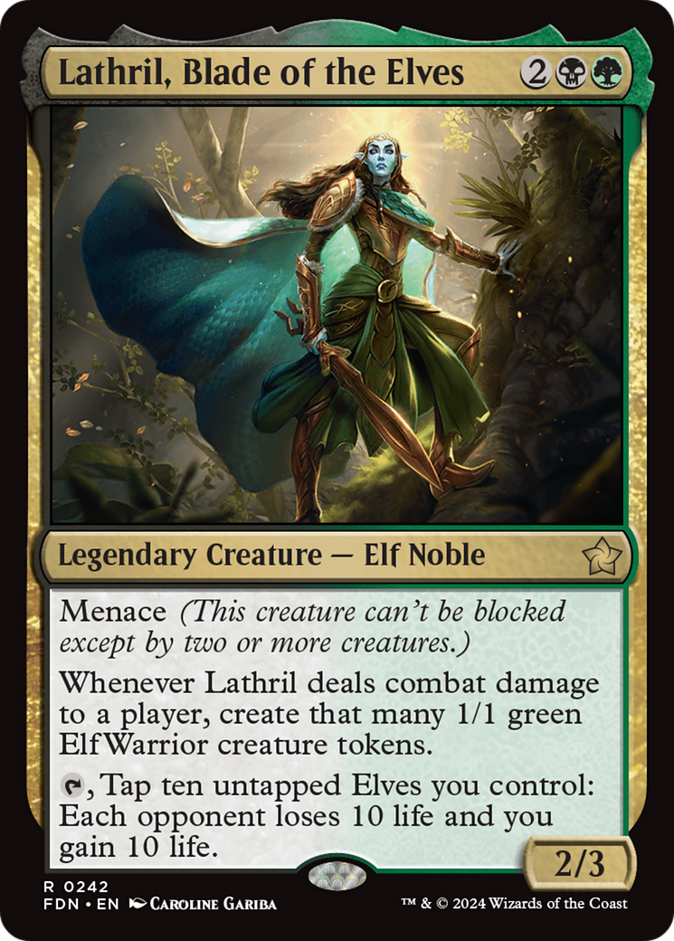 Lathril, Blade of the Elves (FDN-242) - Foundations Foil [Rare]