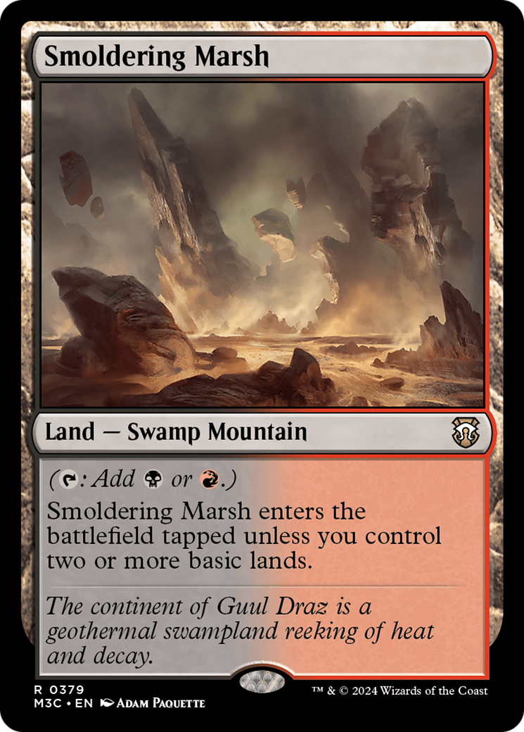 Smoldering Marsh (M3C-379) - Modern Horizons 3 Commander Foil [Rare]