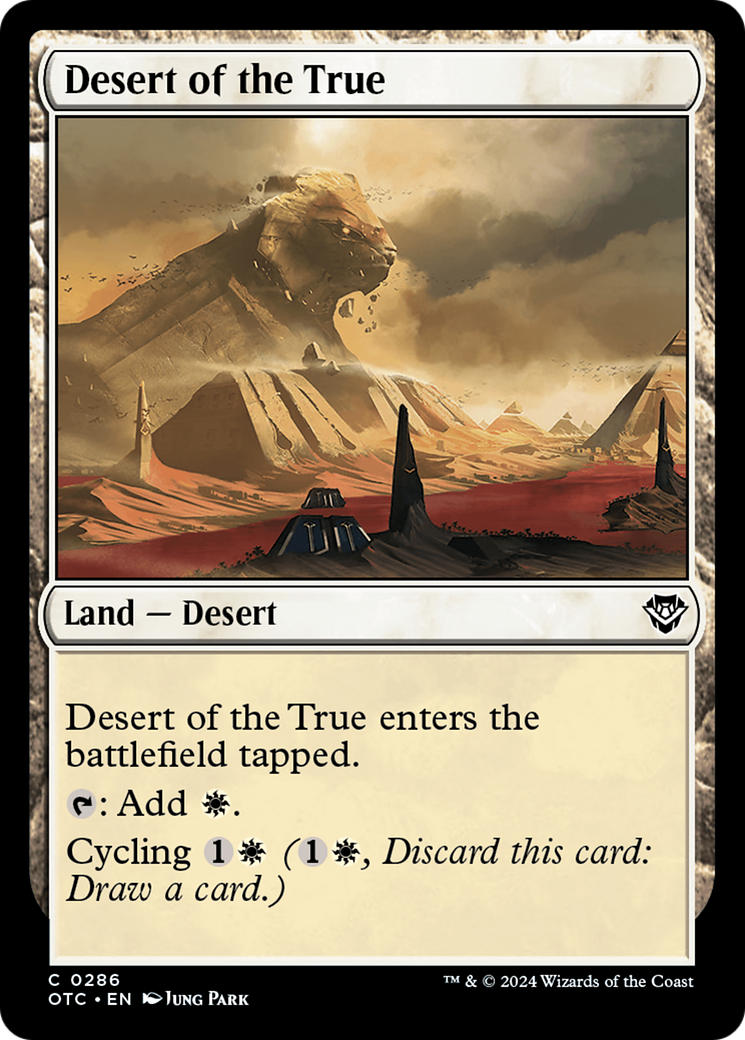 Desert of the True (OTC-286) - Outlaws of Thunder Junction Commander [Common]