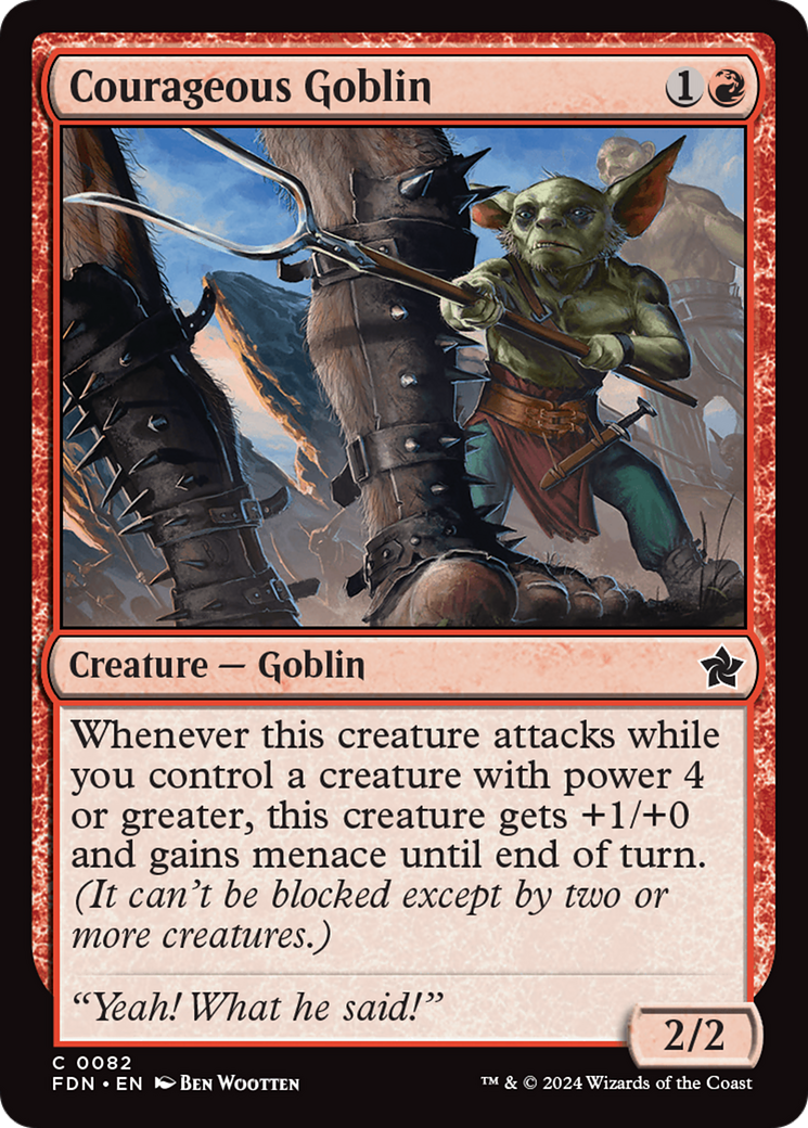 Courageous Goblin (FDN-082) - Foundations Foil [Common]