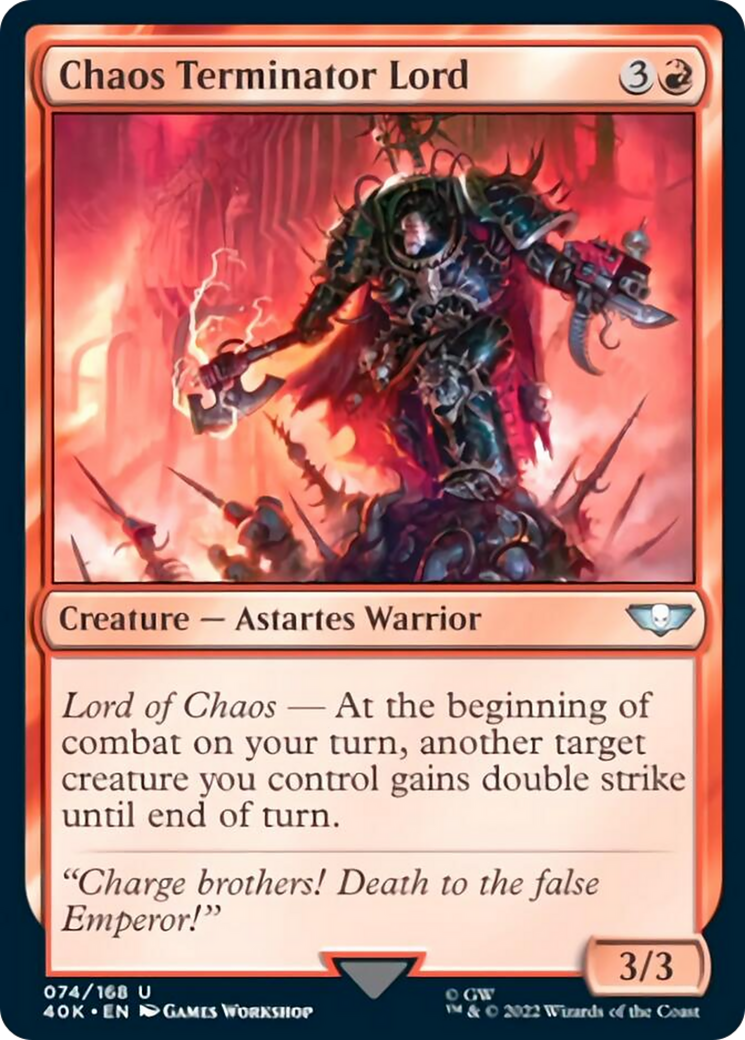 Chaos Terminator Lord (40K-074) - Warhammer 40,000 Commander [Uncommon]