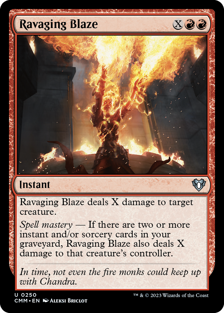 Ravaging Blaze (CMM-250) - Commander Masters [Uncommon]