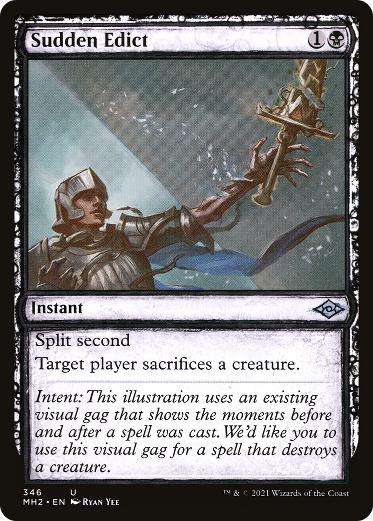 Sudden Edict (MH2-346) - Modern Horizons 2: (Showcase) Foil [Uncommon]
