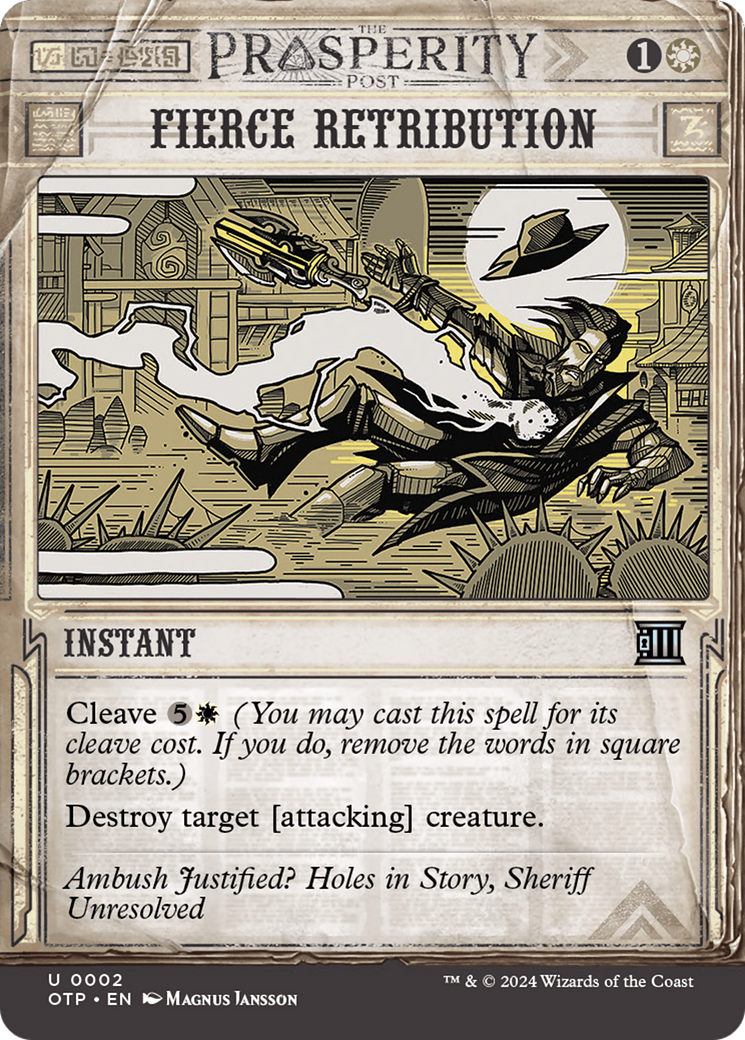 Fierce Retribution (OTP-002) - Breaking News: (Showcase) (Borderless) [Uncommon]