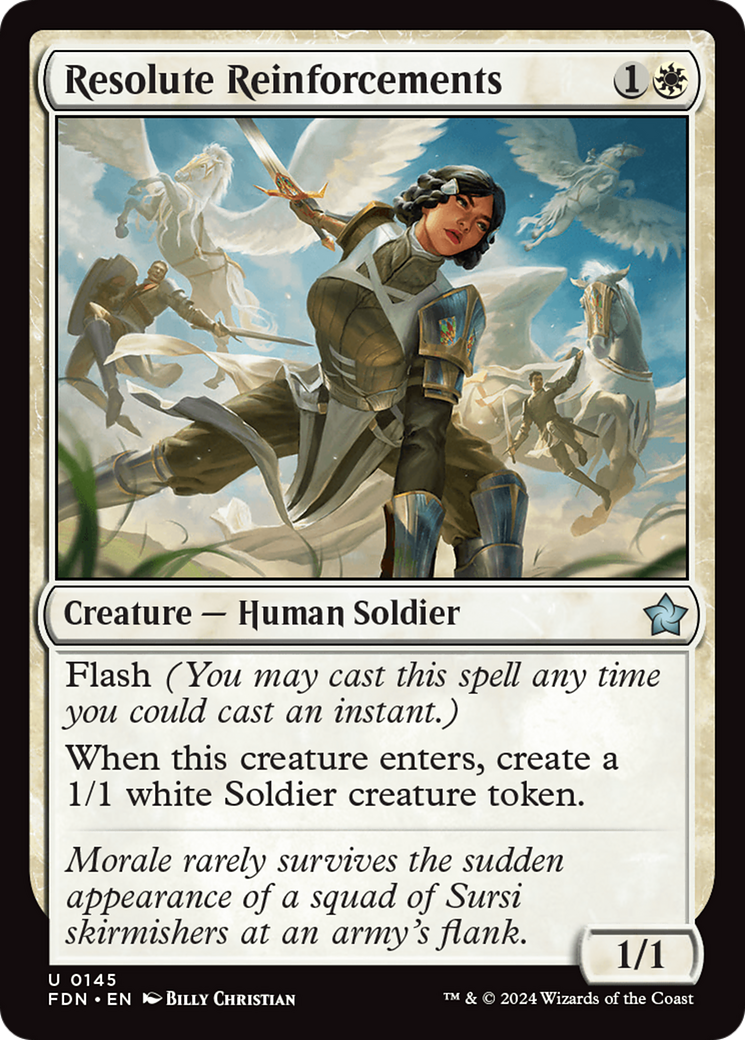 Resolute Reinforcements (FDN-145) - Foundations Foil [Uncommon]
