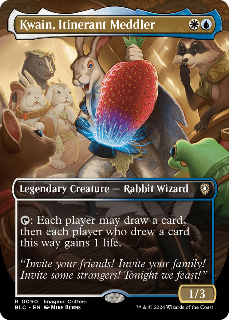 Kwain, Itinerant Meddler (BLC-090) - Bloomburrow Commander (Borderless) [Rare]
