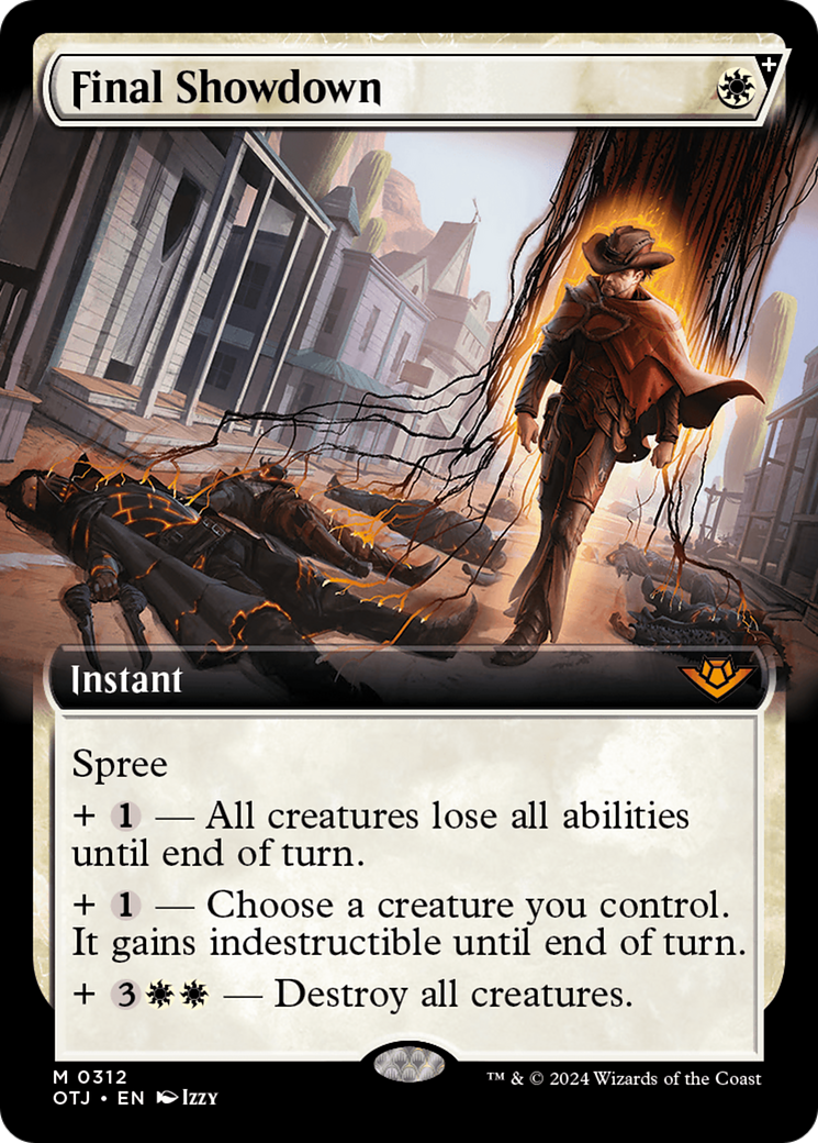 Final Showdown (OTJ-312) - Outlaws of Thunder Junction: (Extended Art, spree) Foil [Mythic]