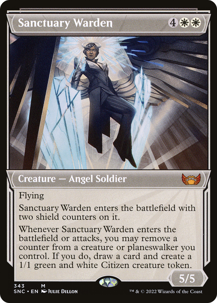 Sanctuary Warden (SNC-343) - Streets of New Capenna: (Showcase) Foil [Mythic]