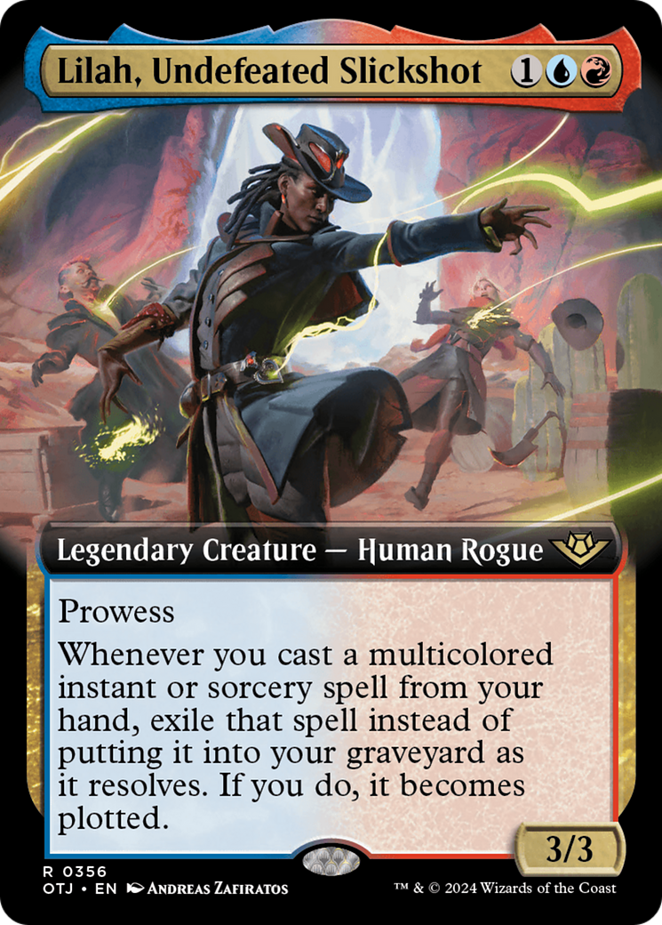 Lilah, Undefeated Slickshot (OTJ-356) - Outlaws of Thunder Junction: (Extended Art) Foil [Rare]
