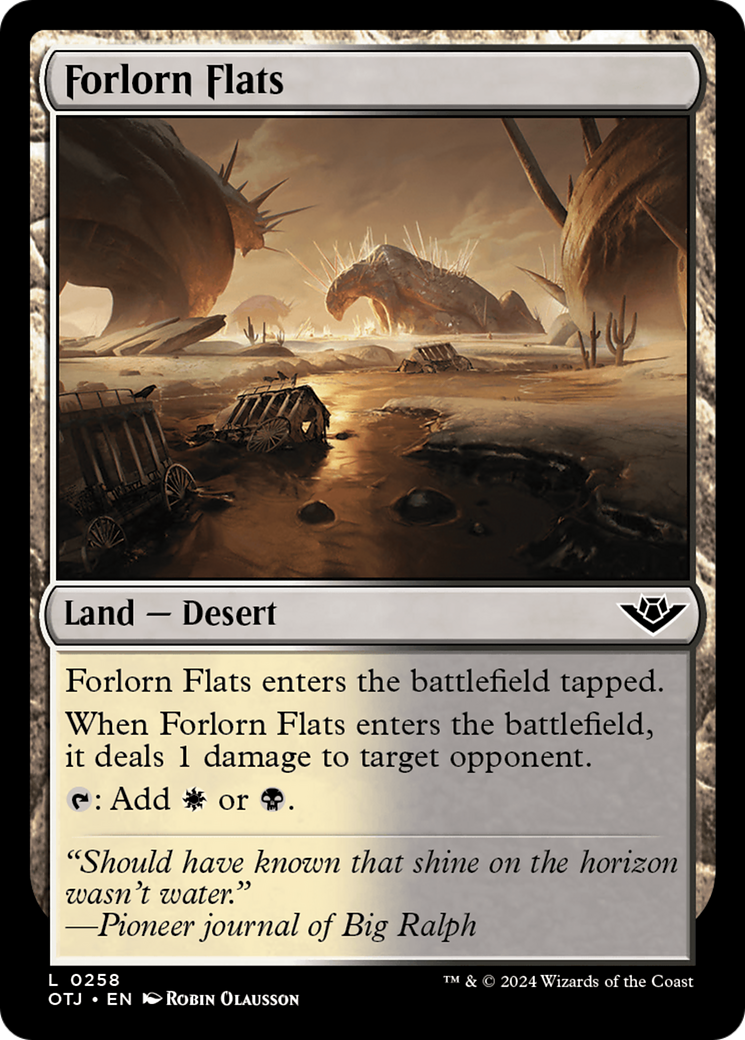 Forlorn Flats (OTJ-258) - Outlaws of Thunder Junction Foil [Common]