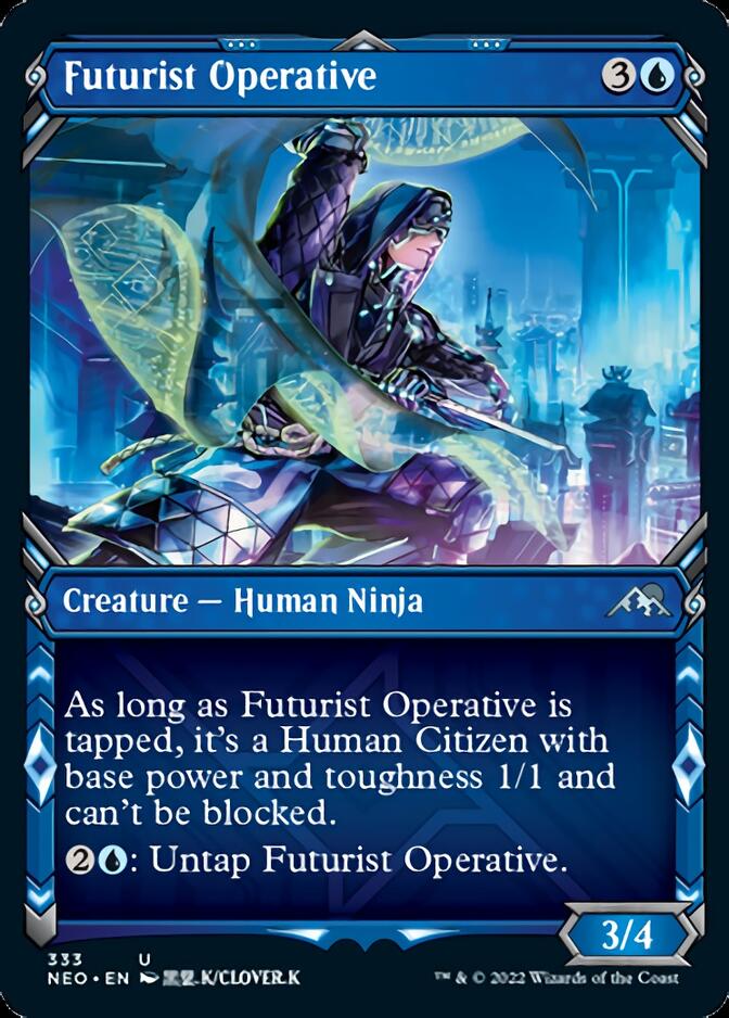 Futurist Operative (NEO-333) - Kamigawa: Neon Dynasty: (Showcase) [Uncommon]