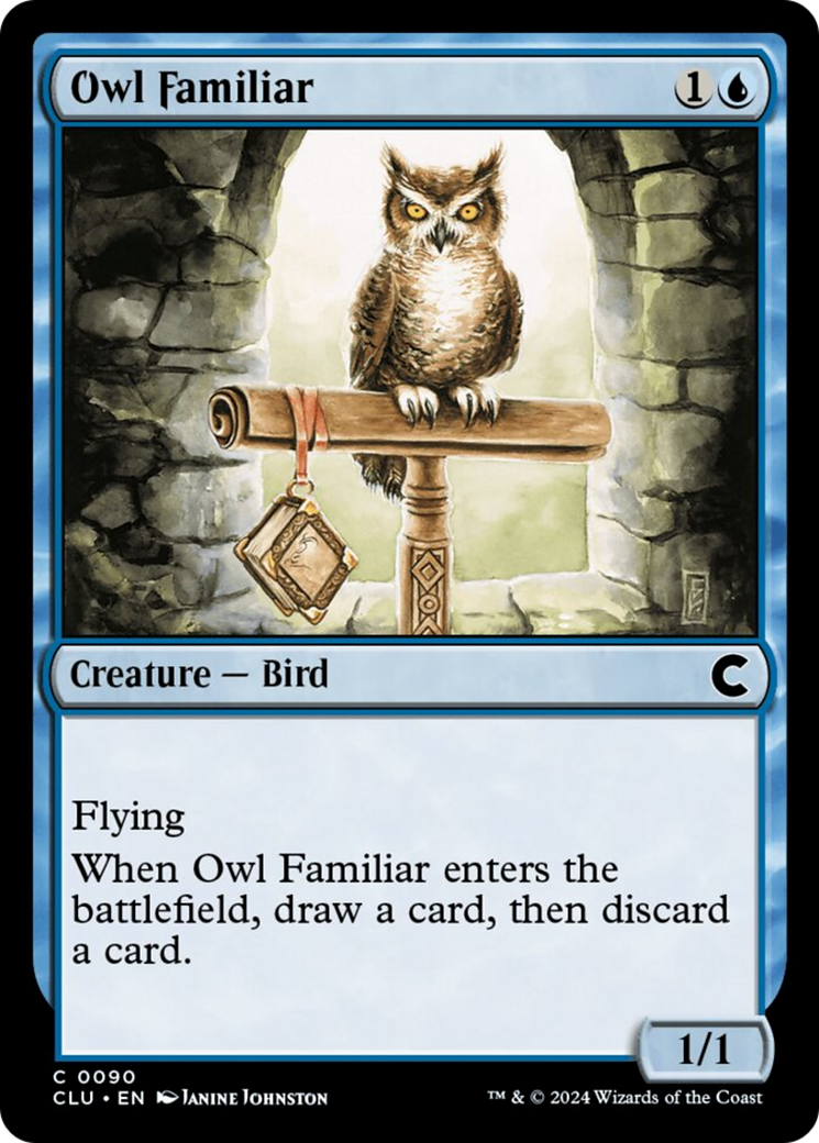 Owl Familiar (CLU-090) - Ravnica: Clue Edition [Common]