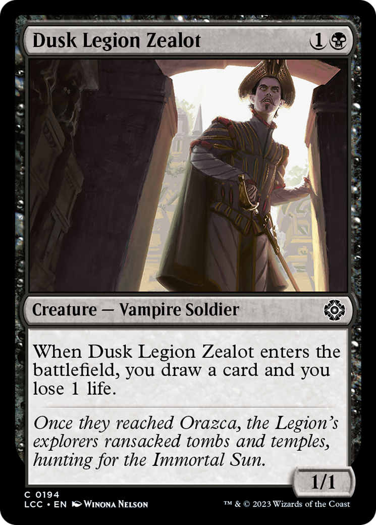 Dusk Legion Zealot (LCC-194) - The Lost Caverns of Ixalan Commander [Common]
