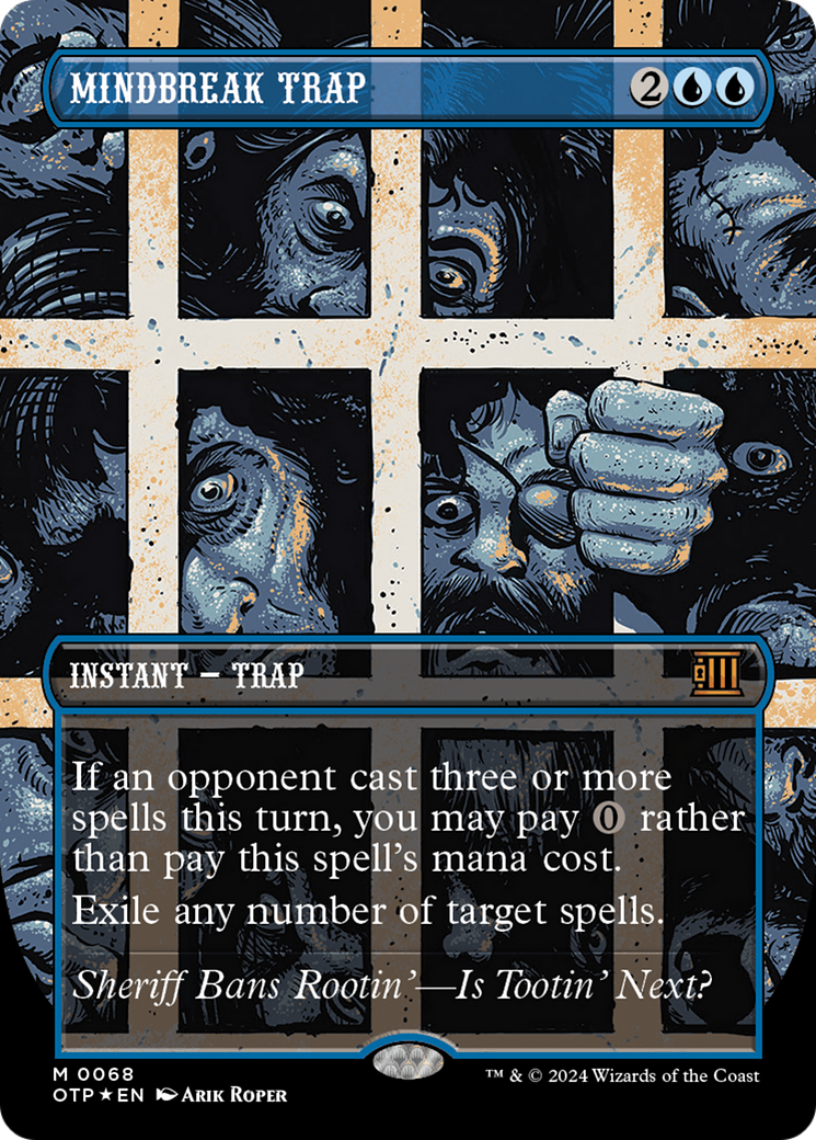 Mindbreak Trap (OTP-068) - Breaking News (Borderless) Foil [Mythic]