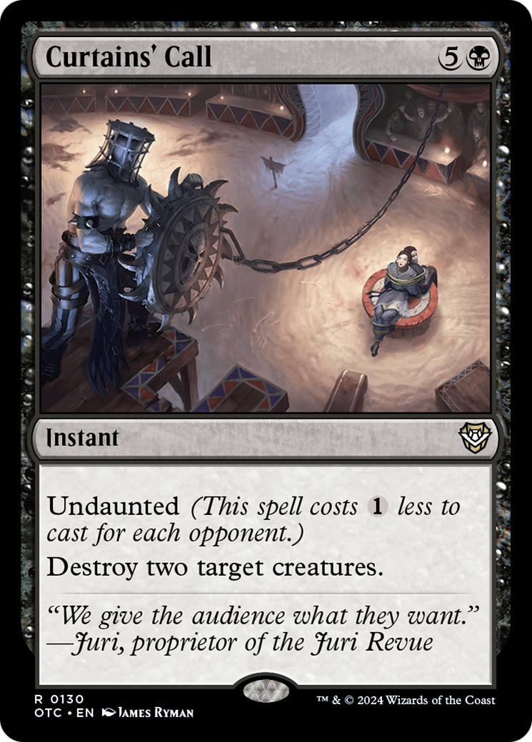 Curtains' Call (OTC-130) - Outlaws of Thunder Junction Commander [Rare]