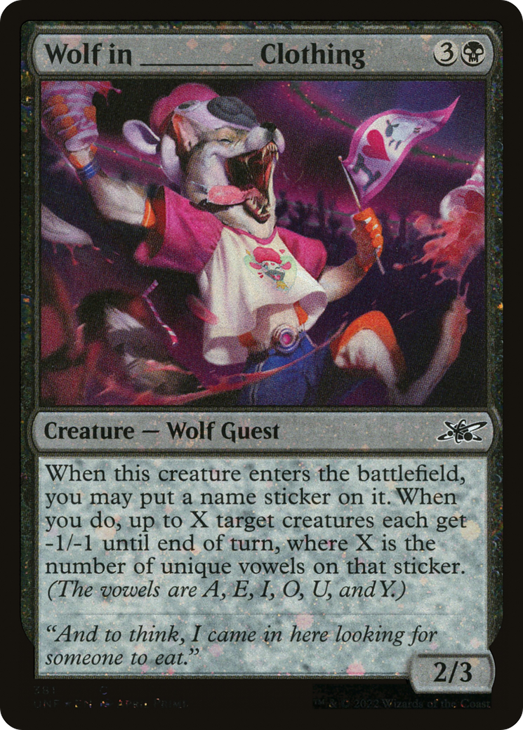 Wolf in _____ Clothing (UNF-381) - Unfinity Galaxy Foil [Common]