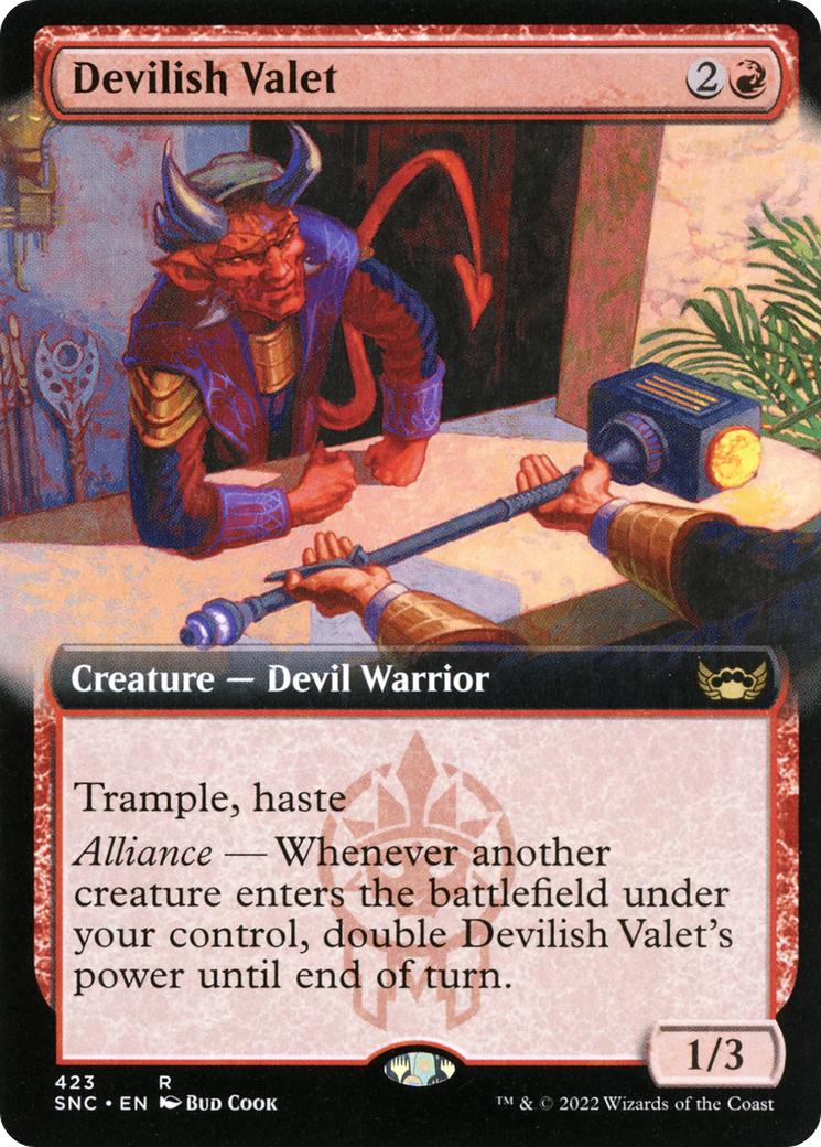 Devilish Valet (SNC-423) - Streets of New Capenna: (Extended Art) Foil [Rare]