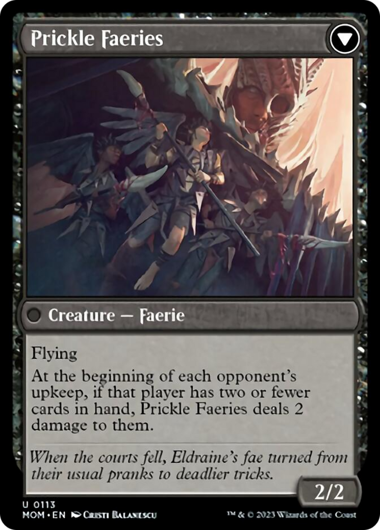 Invasion of Eldraine // Prickle Faeries (MOM-113) - March of the Machine [Uncommon]