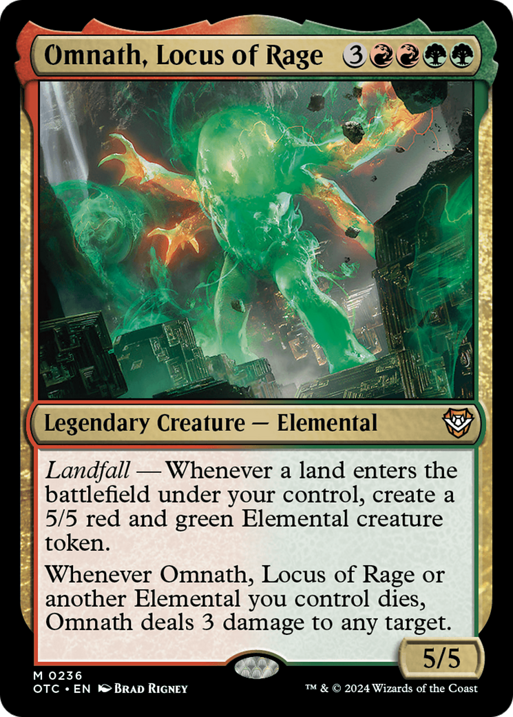 Omnath, Locus of Rage (OTC-236) - Outlaws of Thunder Junction Commander [Mythic]