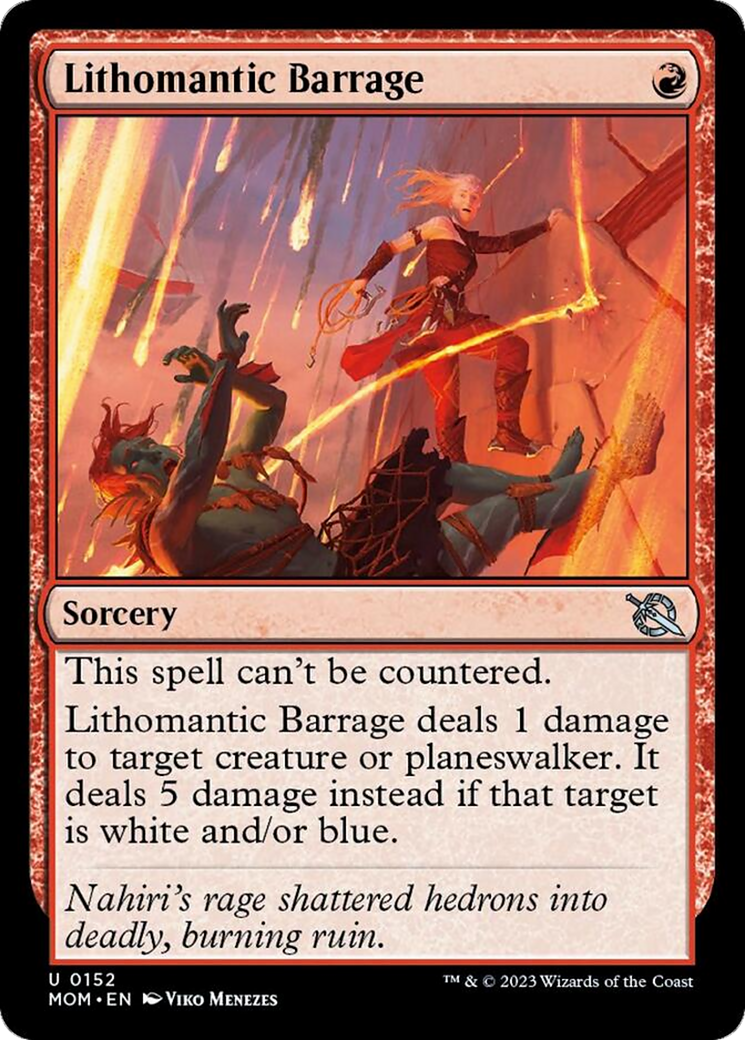 Lithomantic Barrage (MOM-152) - March of the Machine [Uncommon]