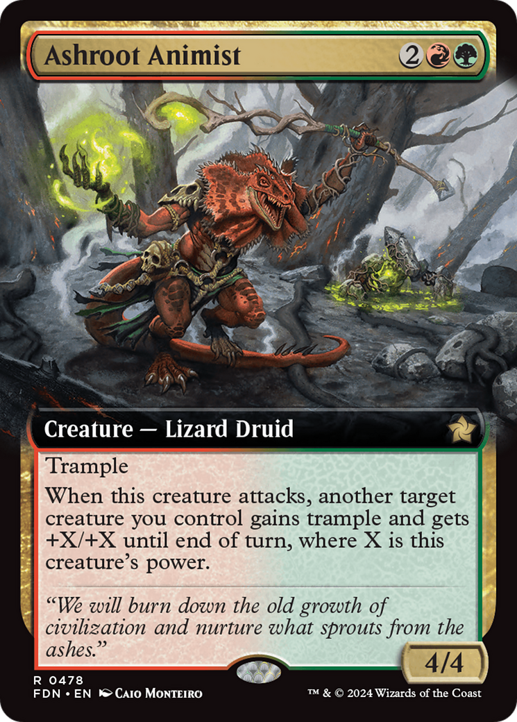 Ashroot Animist (FDN-478) - Foundations: (Extended Art) Foil [Rare]