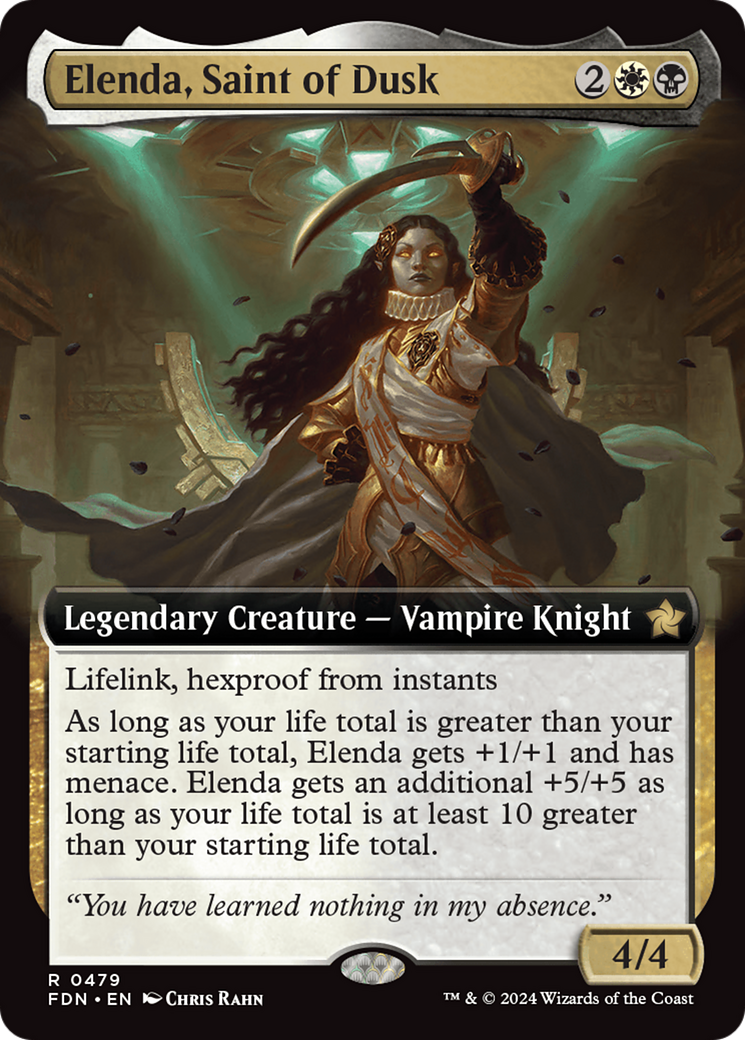Elenda, Saint of Dusk (FDN-479) - Foundations: (Extended Art) Foil [Rare]