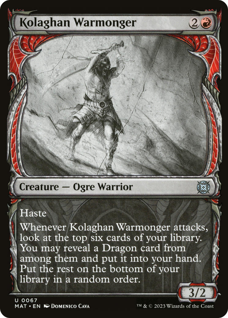 Kolaghan Warmonger (MAT-067) - March of the Machine: The Aftermath: (Showcase) [Uncommon]
