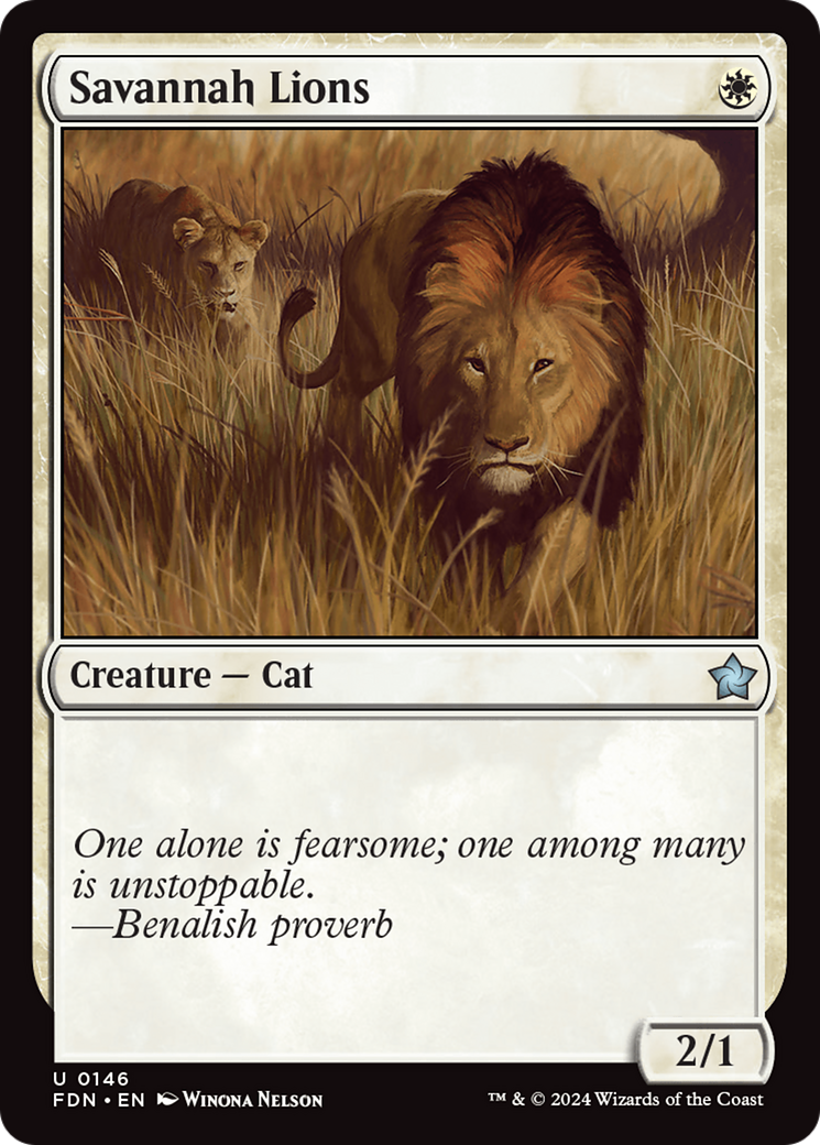 Savannah Lions (FDN-146) - Foundations Foil [Uncommon]