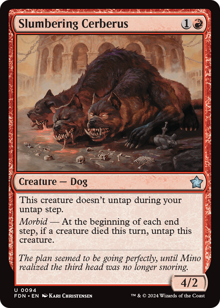 Slumbering Cerberus (FDN-094) - Foundations Foil [Uncommon]