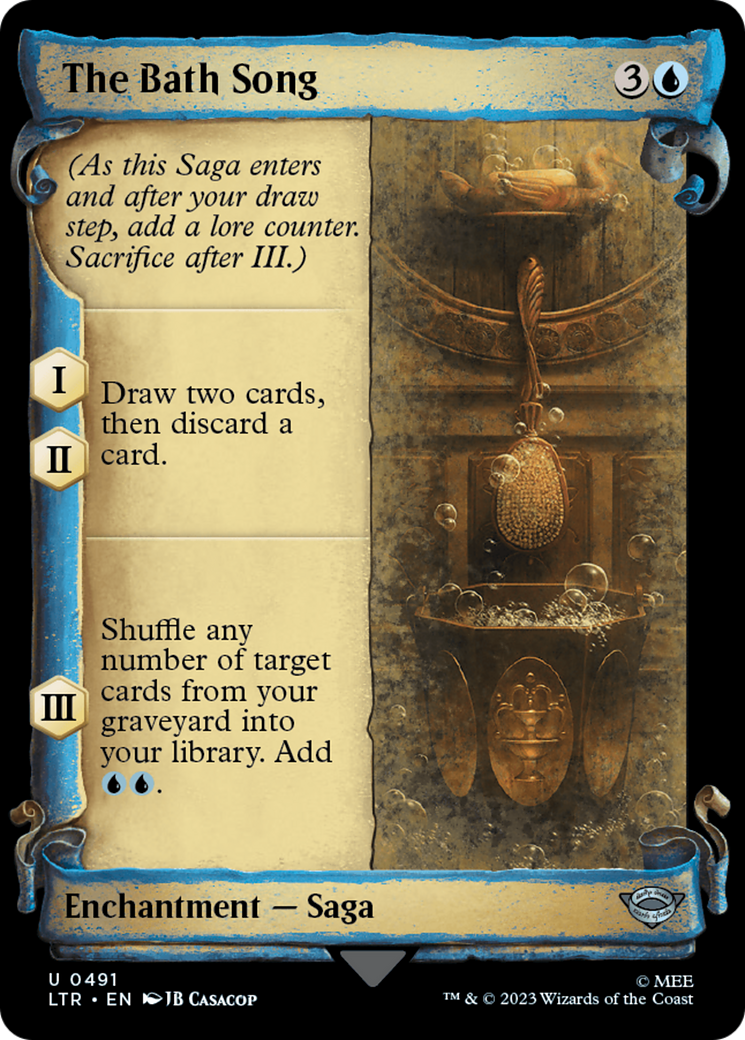 The Bath Song (LTR-491) - The Lord of the Rings: Tales of Middle-earth: (Showcase) Scroll Foil [Uncommon]