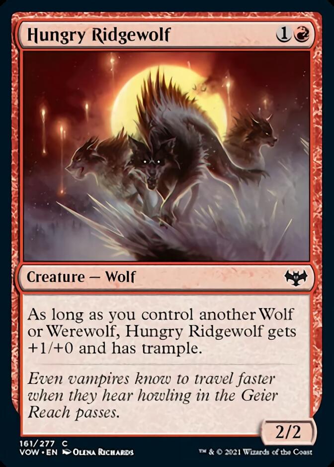 Hungry Ridgewolf (VOW-161) - Innistrad: Crimson Vow [Common]