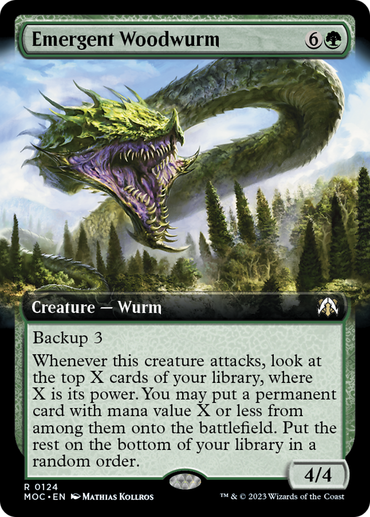 Emergent Woodwurm (MOC-124) - March of the Machine Commander: (Extended Art) [Rare]
