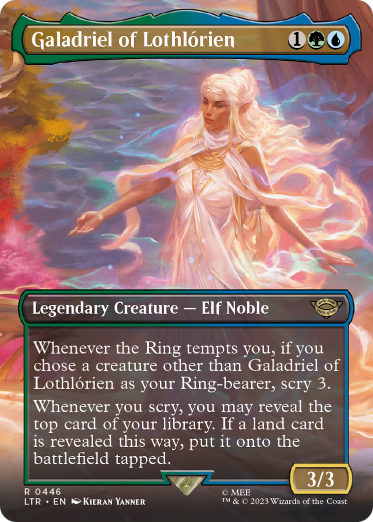 Galadriel of Lothlórien (LTR-446) - The Lord of the Rings: Tales of Middle-earth (Borderless) Foil [Rare]