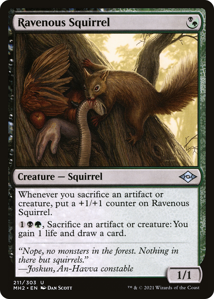 Ravenous Squirrel (MH2-211) - Modern Horizons 2 Foil [Uncommon]