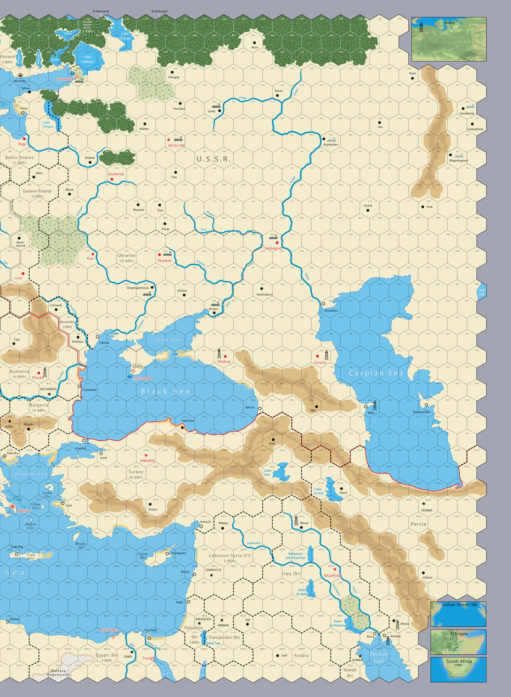 A World at War Mounted Maps