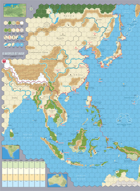 A World at War Mounted Maps