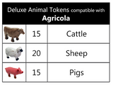 Top Shelf Gamer - Deluxe Animal Tokens compatible with Agricola (Set of 50)
