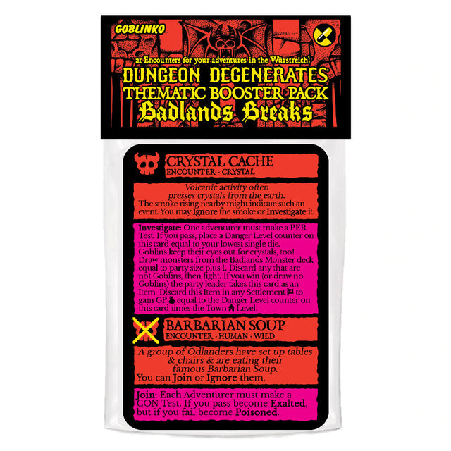 Dungeon Degenerates Hand of Doom Booster Pack Badlands Breaks