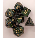 Chessex - 7-Dice Set - Scarab - Jade/Gold (Polyhedral)