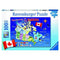 Ravensburger - Puzzle - Map of Canada (100 Pieces XL)